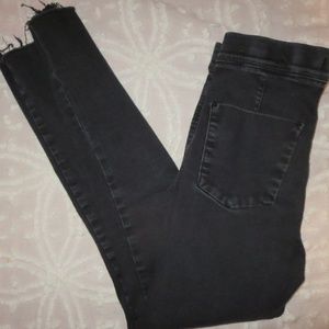 Free People seamed pull on black jeans